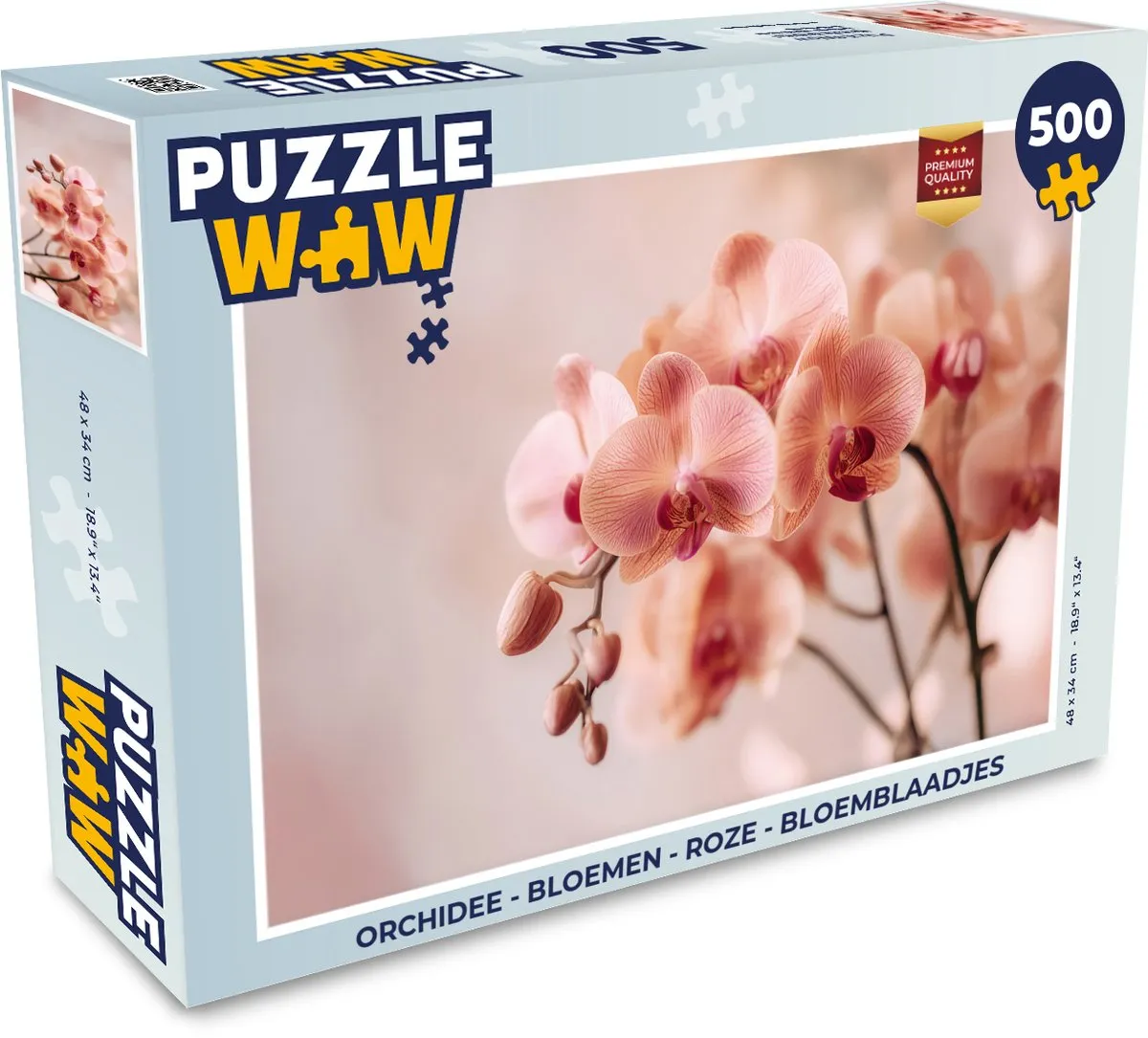 PuzzleWow Orchidee Legpuzzel 500 Stuks - Roze