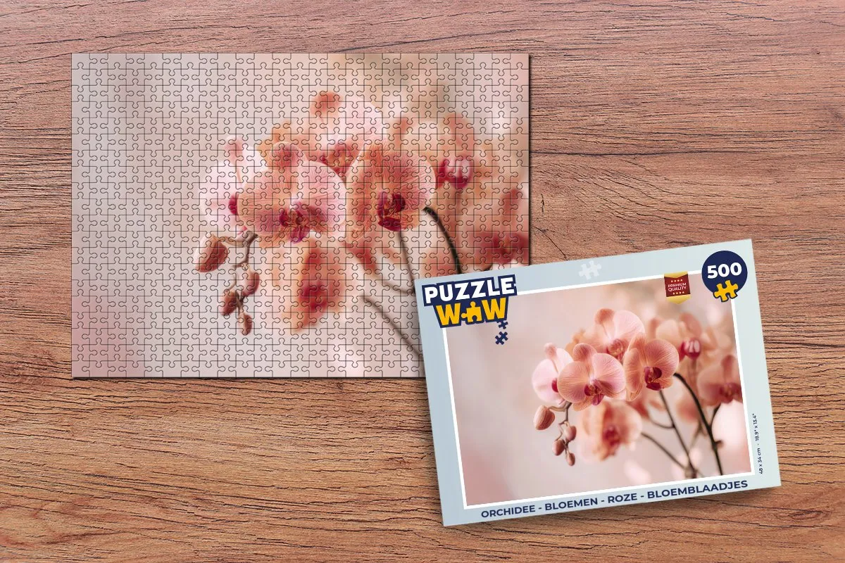 PuzzleWow Orchidee Legpuzzel 500 Stuks - Roze