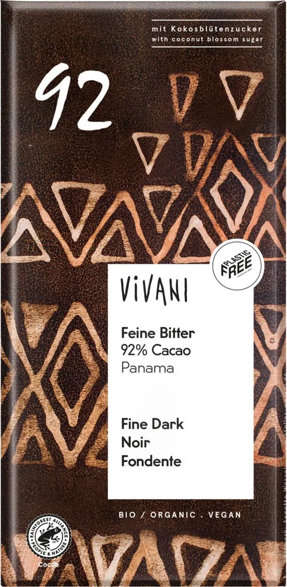 Vivani Chocolade Feine Bitter 92% 80g