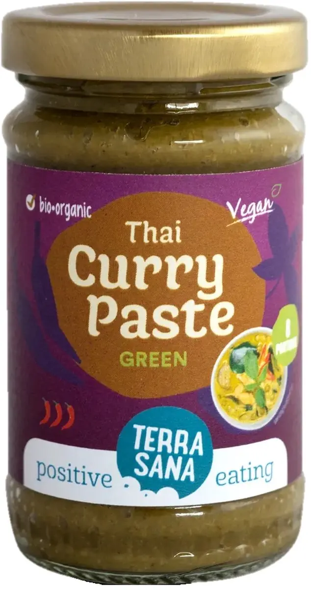Terrasana Thaise Groene Currypasta Bio 120g