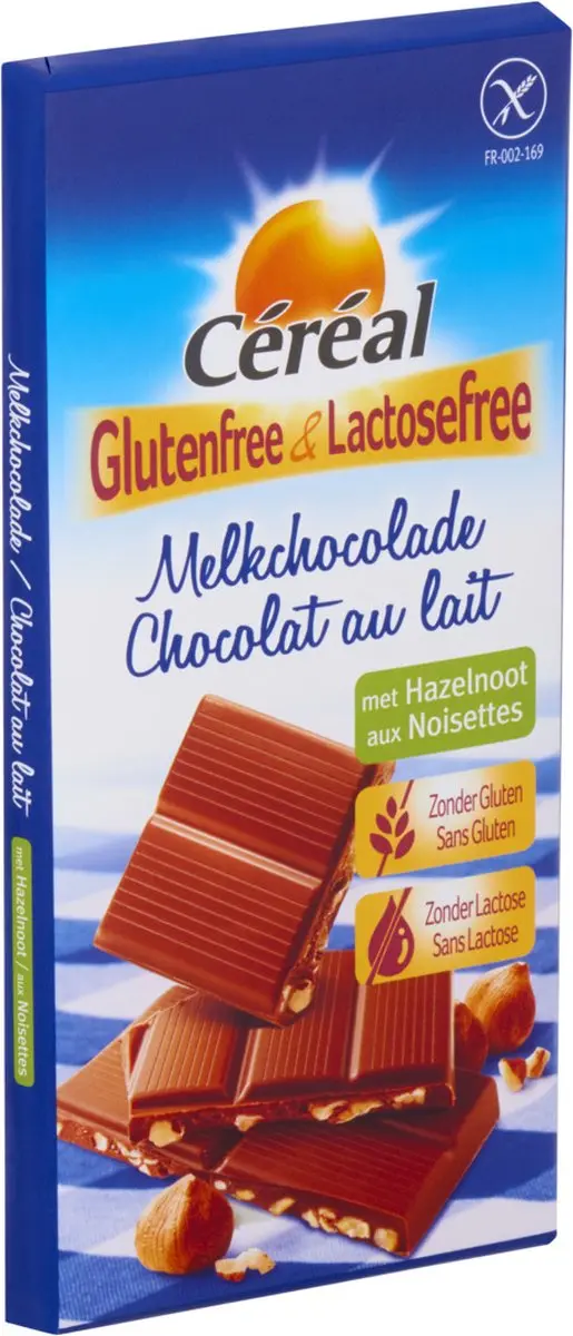 Cereal Melkchocolade Hazelnoot Glutenvrij Lactosevrij 100g - afbeelding 6 van 6