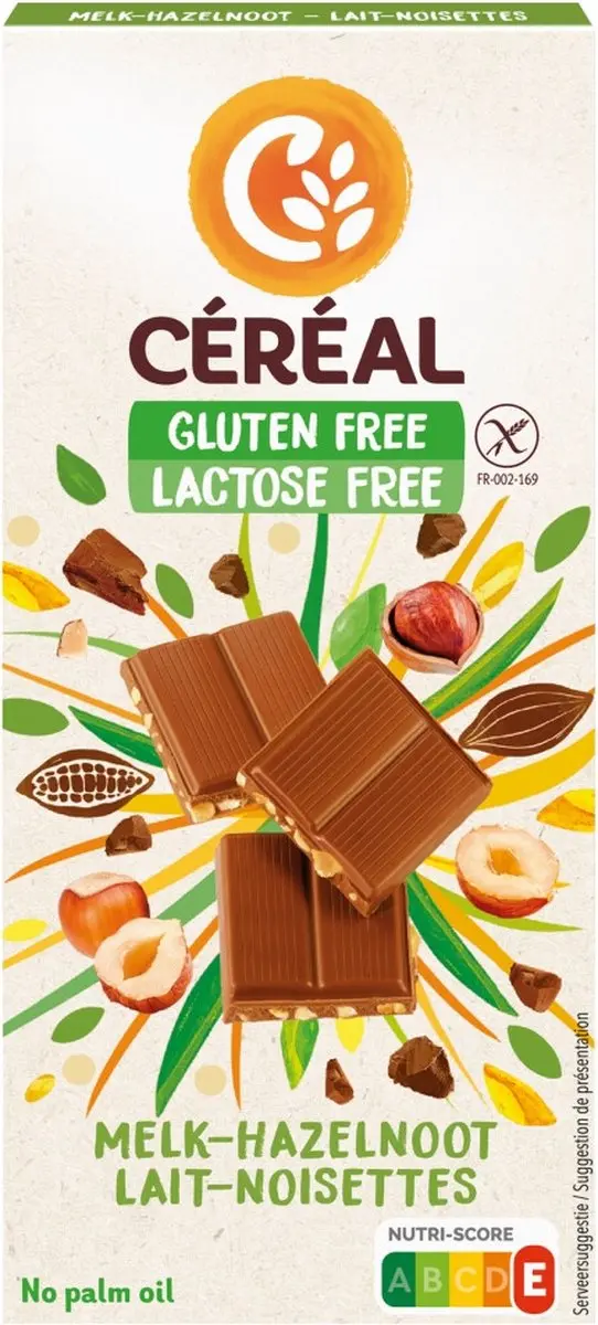 Cereal Melkchocolade Hazelnoot Glutenvrij Lactosevrij 100g - afbeelding 5 van 6