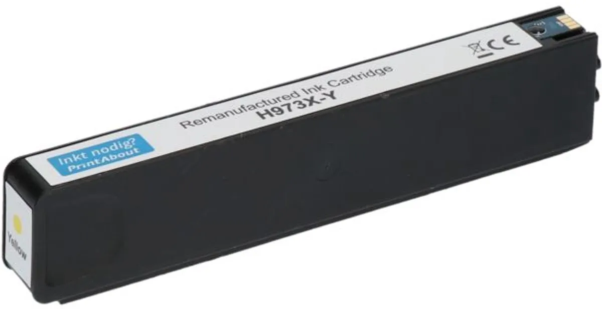 PrintAbout HP 973X Geel Inktcartridge XL - 8750 Pagina's