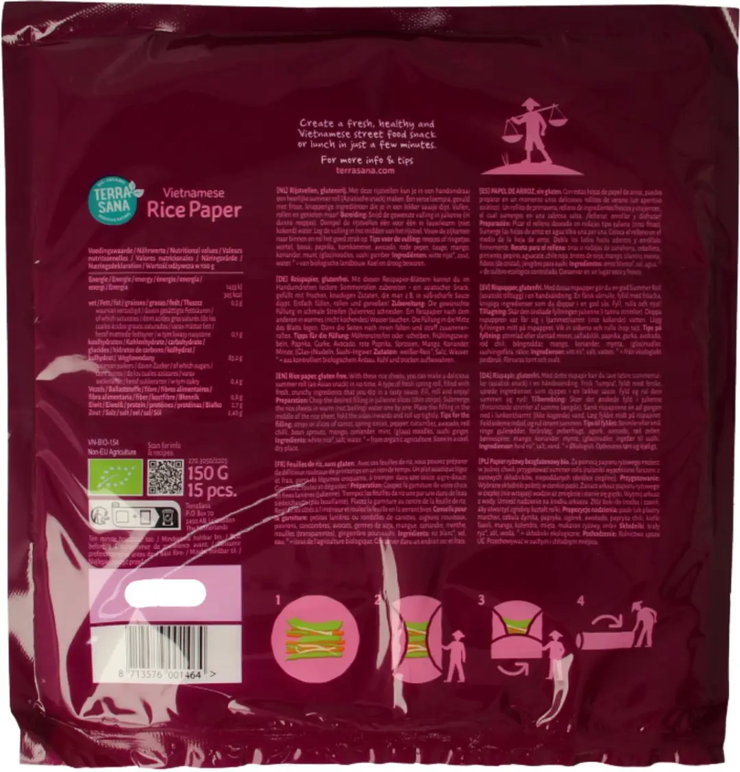 Terrasana Bio Rijstpapier 150g