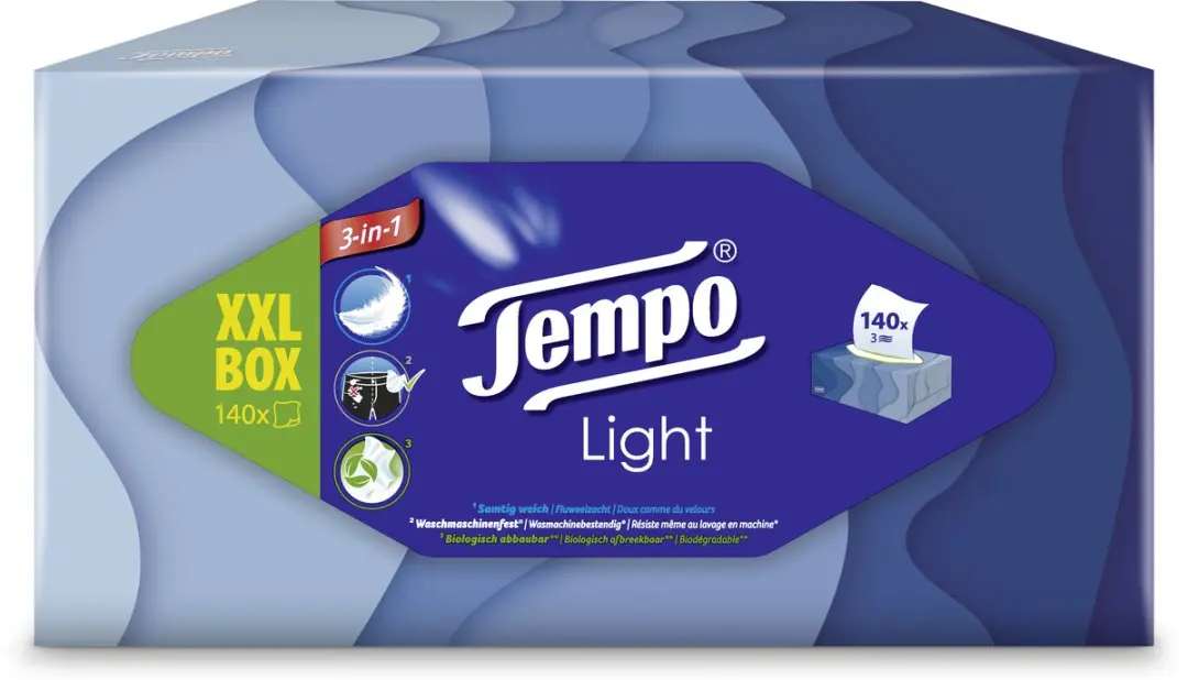 Tempo XXL Light Box 3-lgs 140 Stuks