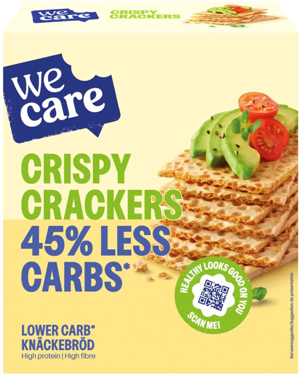 weCare Lower Carb Crackers Crispy 100g