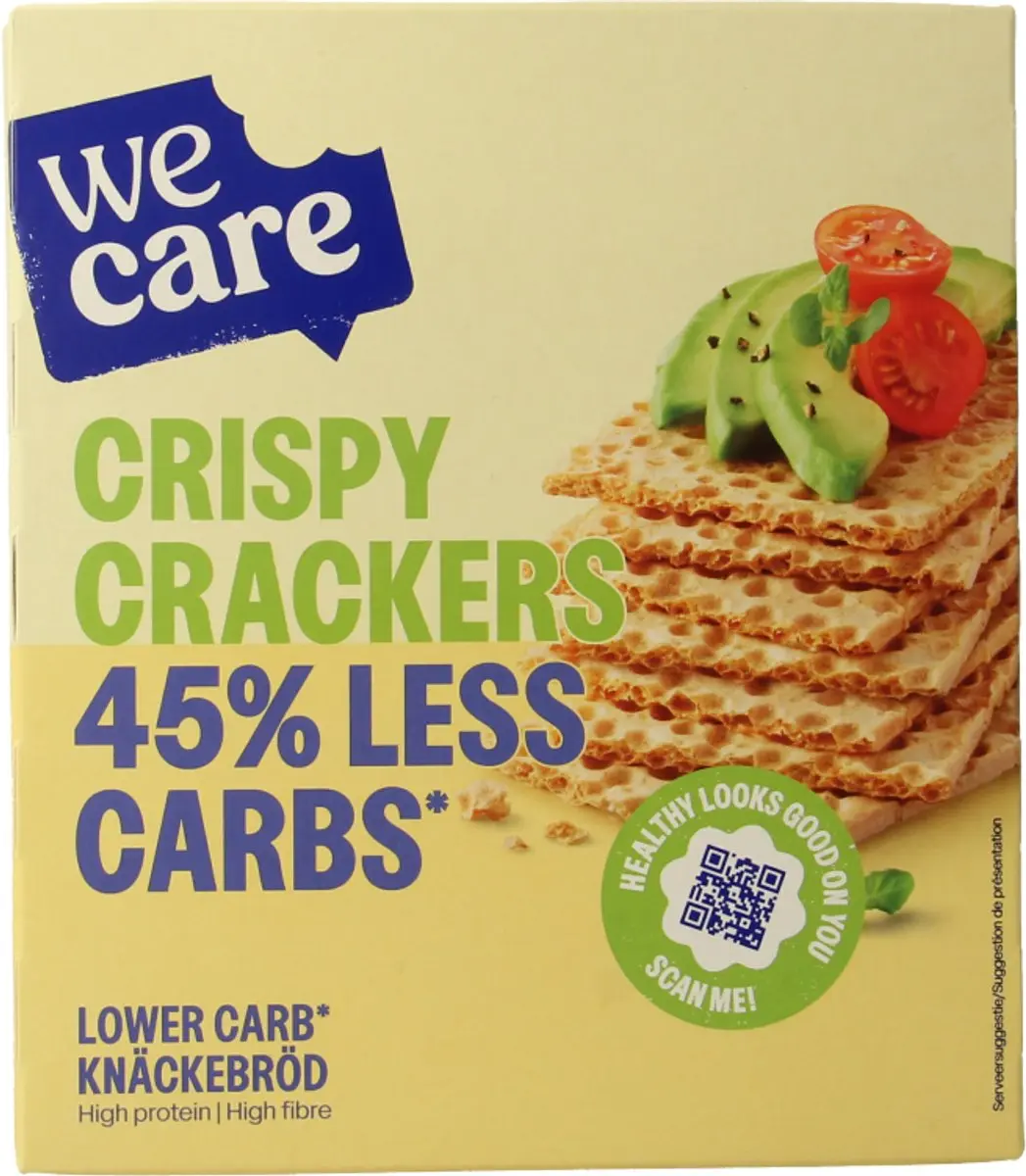 weCare Lower Carb Crackers Crispy 100g