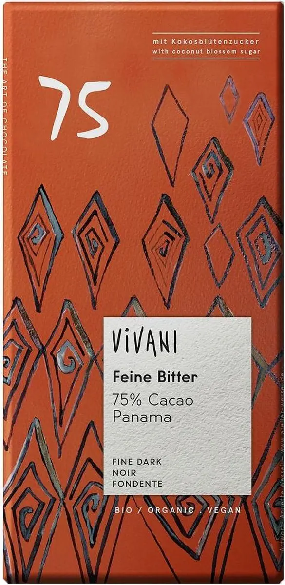 Vivani Puur Biologisch Chocoladereep 80g - afbeelding 3 van 5