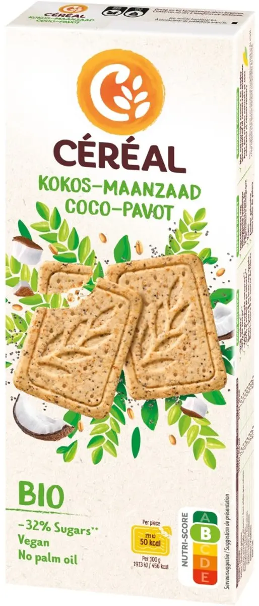 Cereal Healthy BIO Koek Kokos Maanzaad 132g