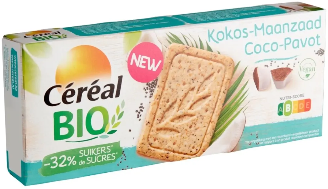 Cereal Healthy BIO Koek Kokos Maanzaad 132g - afbeelding 4 van 6