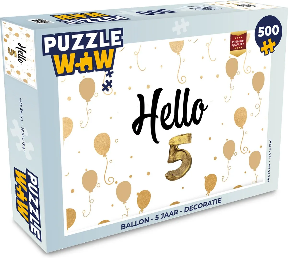 PuzzleWow Puzzel Ballon 500 Stuks - Multicolor