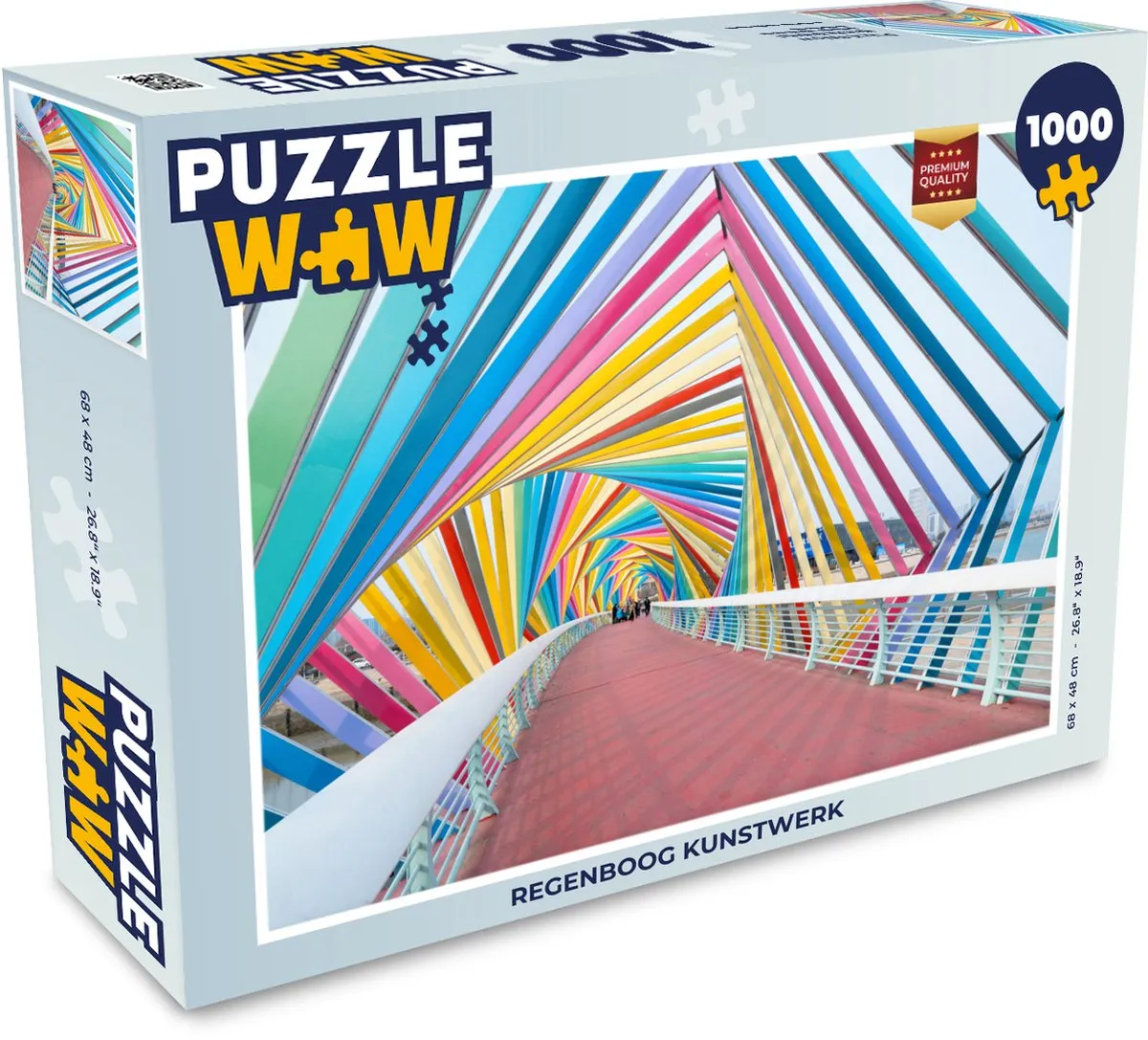 PuzzleWow Regenboog Kunstwerk Legpuzzel 1000 Stuks - Multicolor