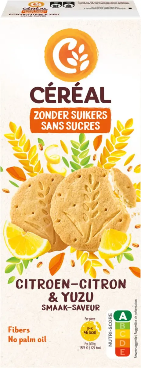 Cereal Koekjes Citroen & Yuzu 132g - afbeelding 6 van 6
