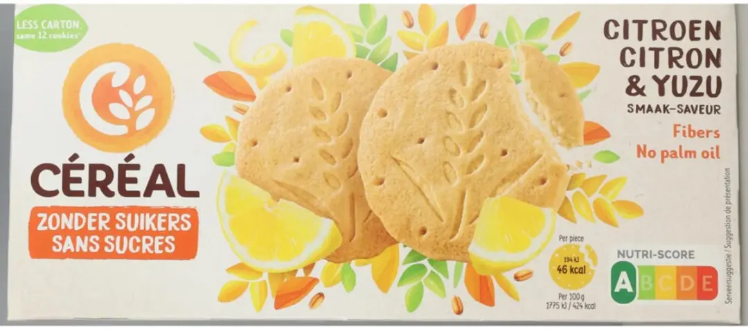 Cereal Koekjes Citroen & Yuzu 132g - afbeelding 4 van 6