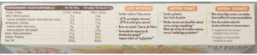Cereal Koekjes Citroen & Yuzu 132g - afbeelding 5 van 6