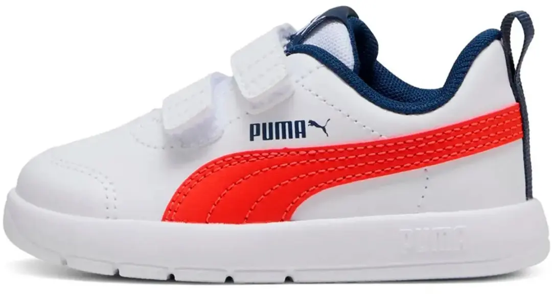PUMA Courtflex V3 V Schoenen - Wit - Maat 22 - afbeelding 4 van 4