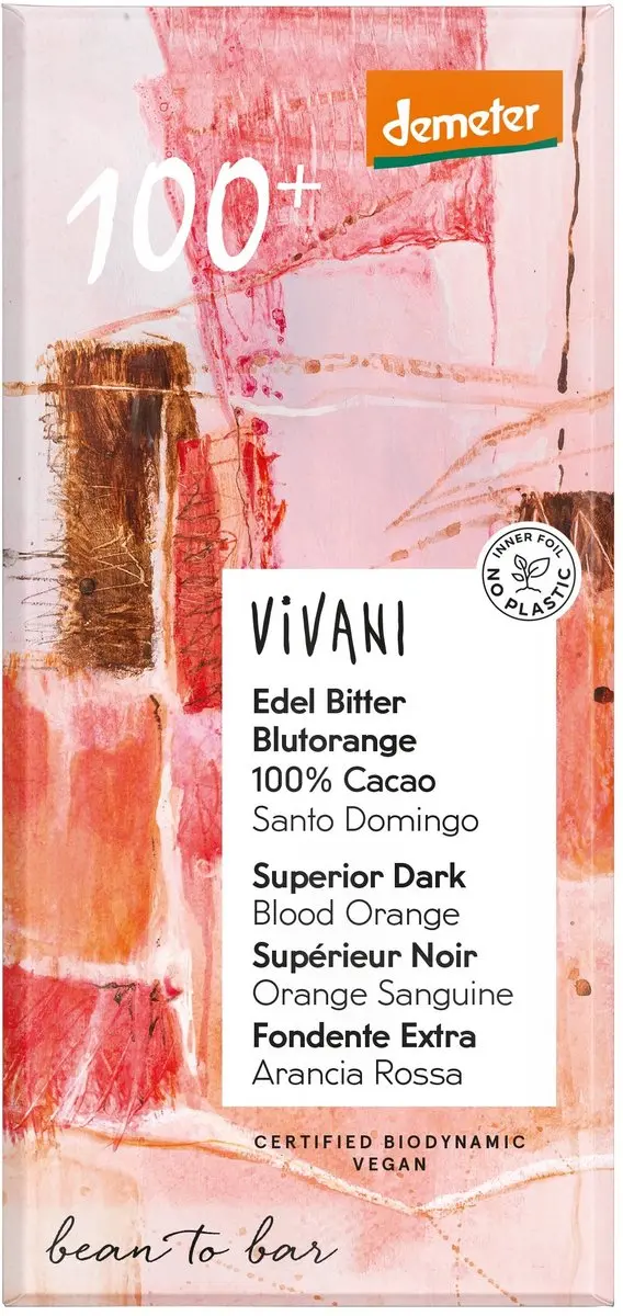 Vivani Chocolade Bloedsinaasappel Bio 90g