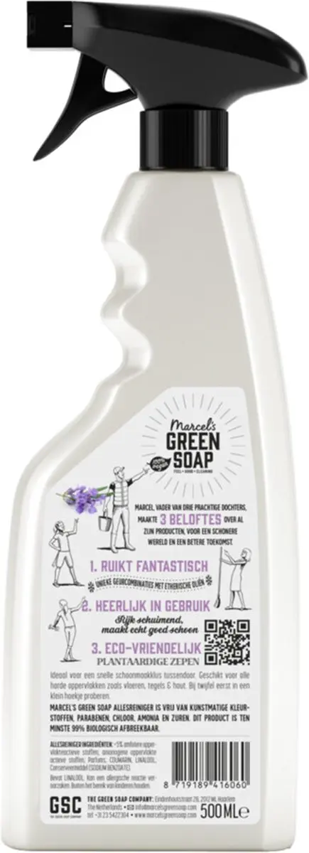 Marcel's Green Soap Allesreiniger Spray Lavendel & Rozemarijn 500ml - afbeelding 2 van 6