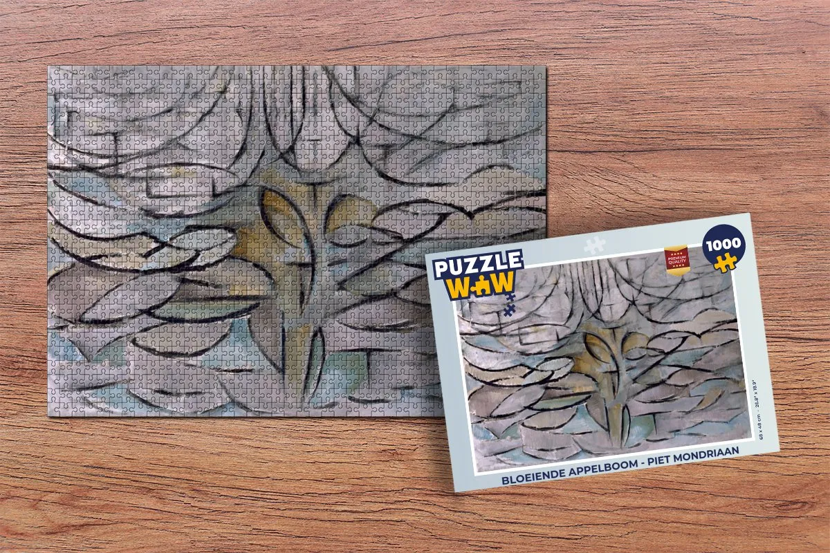 PuzzleWow Bloeiende Appelboom Legpuzzel Piet Mondriaan 1000 Stuks - Multicolor