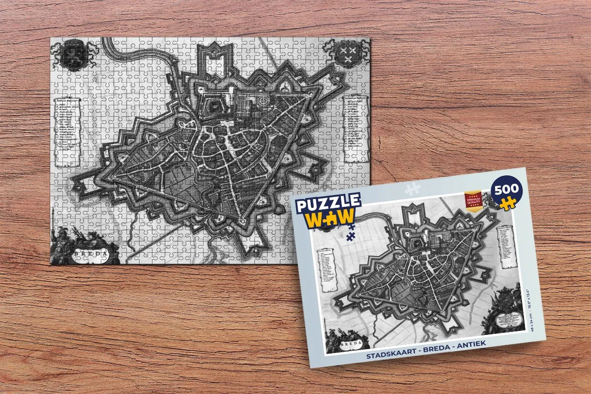 PuzzleWow Breda Antiek Legpuzzel 500 Stuks - Multicolor