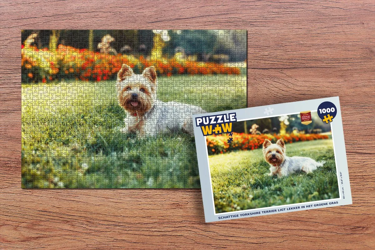 PuzzleWow Yorkshire Terrier Legpuzzel 1000 Stuks - Multicolor