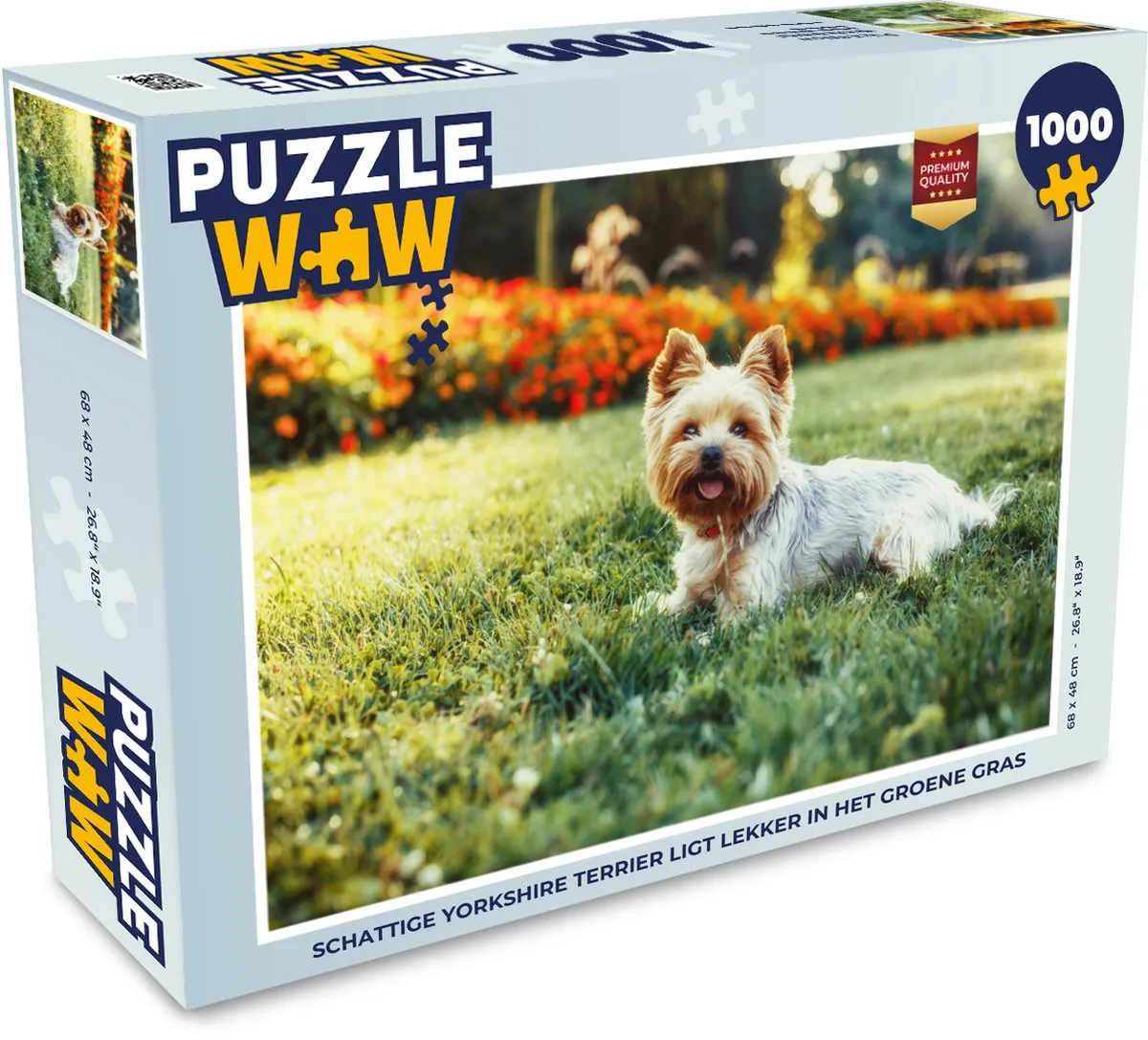 PuzzleWow Yorkshire Terrier Legpuzzel 1000 Stuks - Multicolor