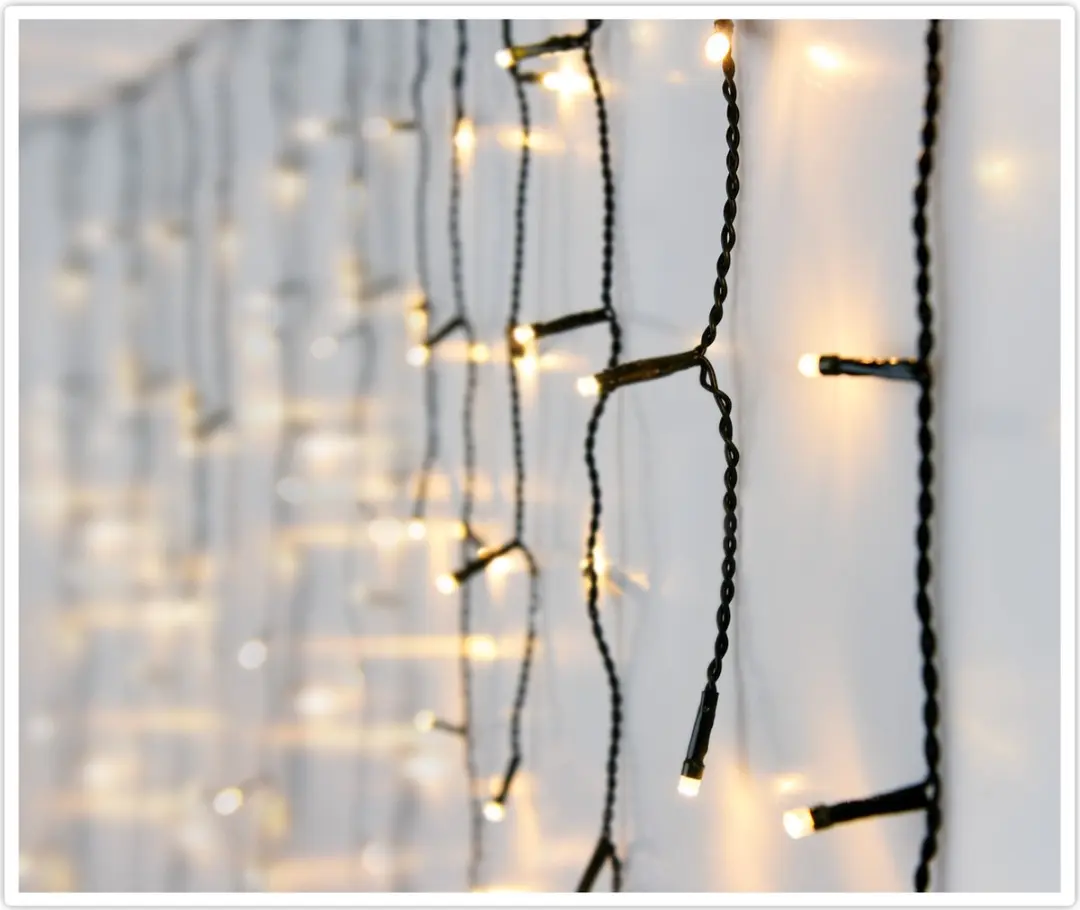 Anna's Collection IJspegel kerstverlichting 6m 180 LED warm wit - afbeelding 3 van 3