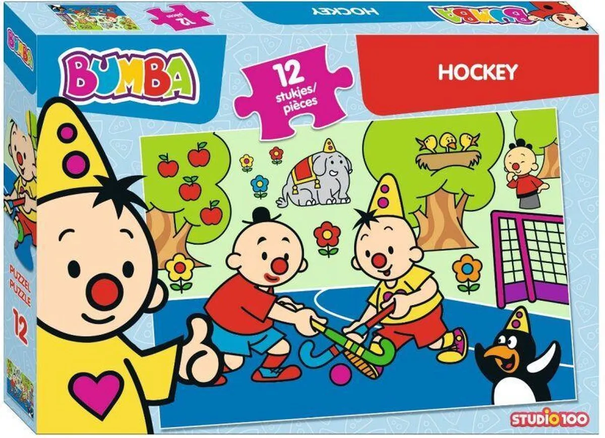 Studio 100 Legpuzzel Bumba Hockey 33x23cm - 12 Stuks - Blauw