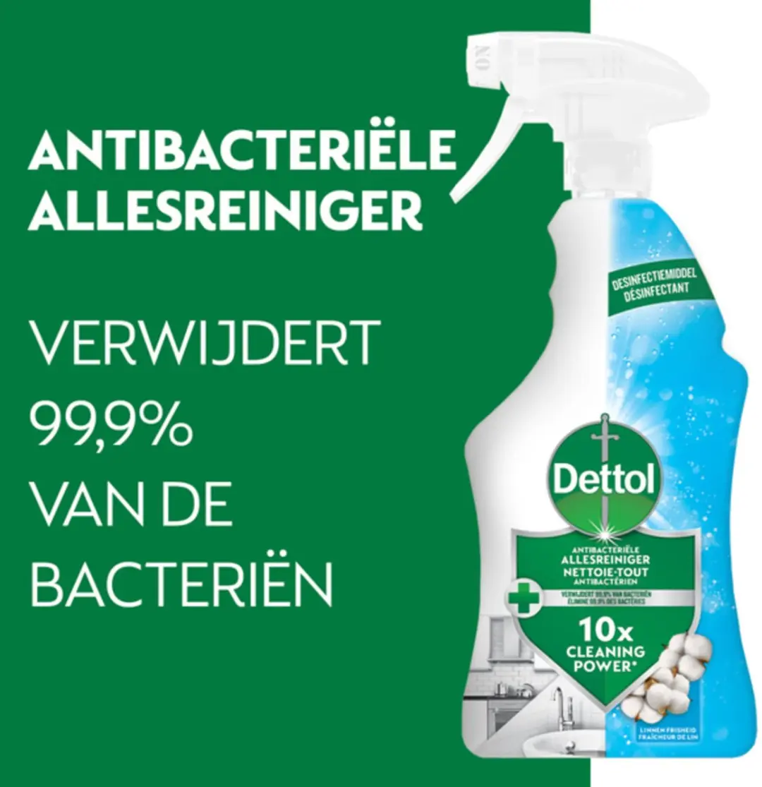 Dettol Power & Fresh Allesreiniger Spray 500ml - Katoenfris - afbeelding 6 van 6