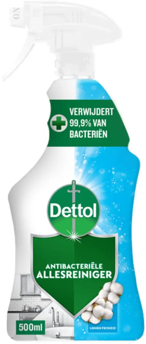 Dettol Power & Fresh Allesreiniger Spray 500ml - Katoenfris - afbeelding 2 van 6
