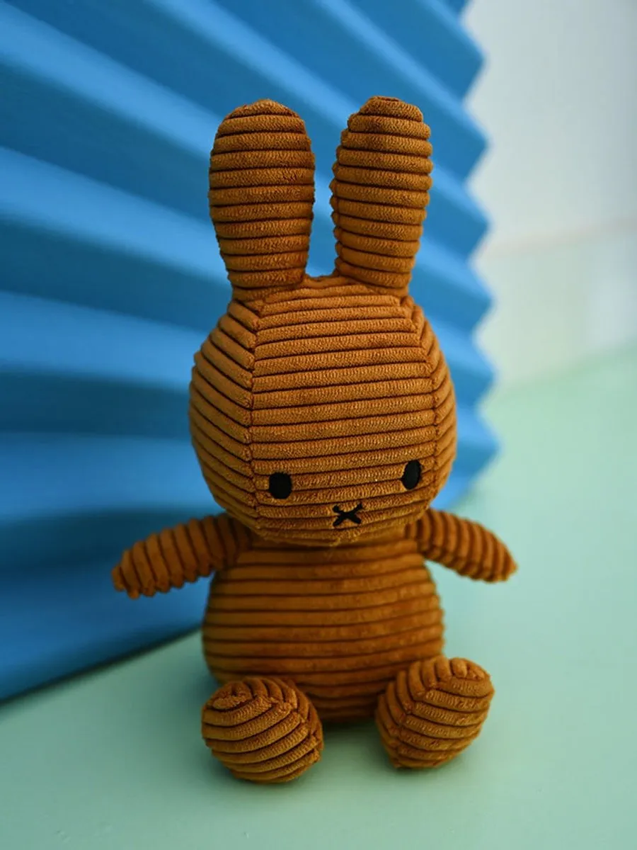 Nijntje Miffy Corduroy Knuffel - 23 cm - Cinnamon