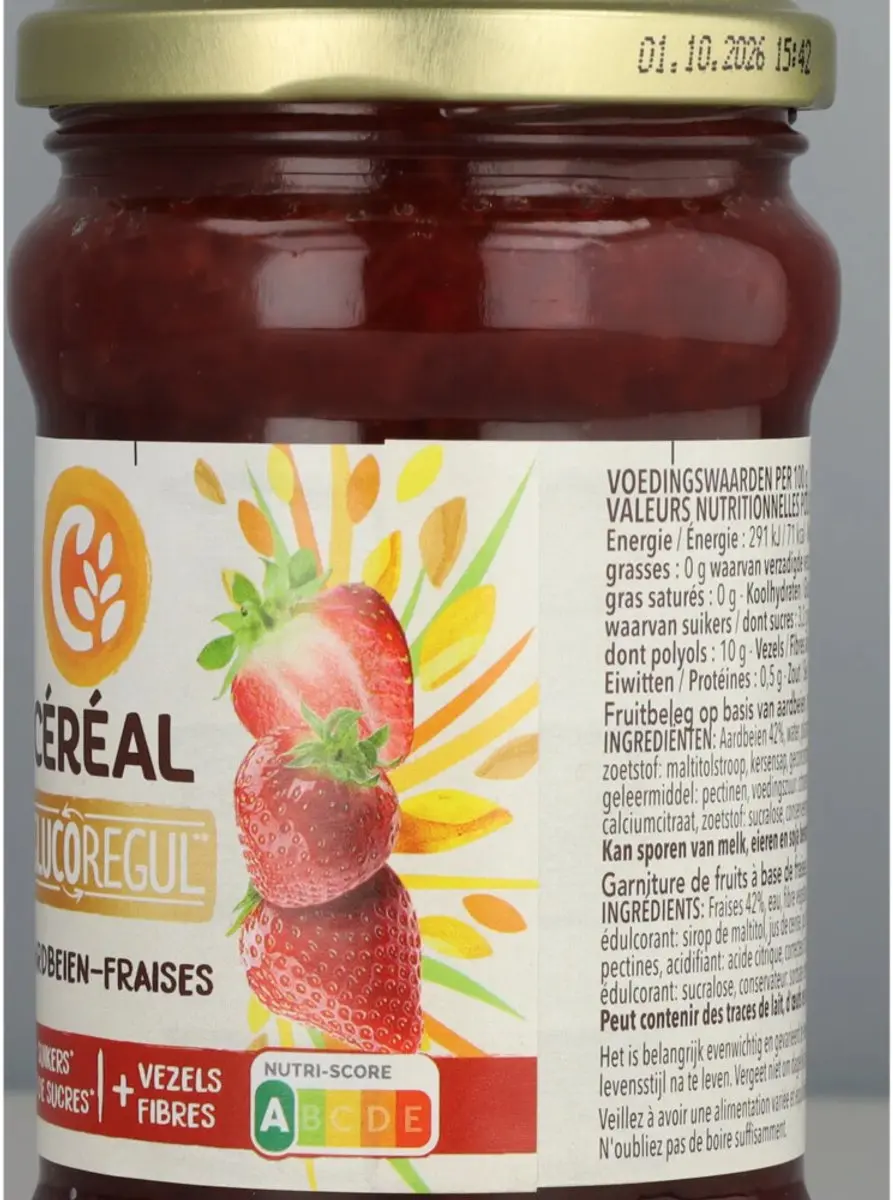 Cereal Jam Aardbeien 320ml - afbeelding 4 van 6