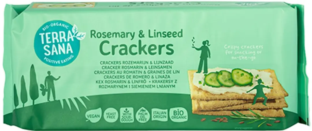 Terrasana Crackers Rozemarijn & Lijnzaad 250g