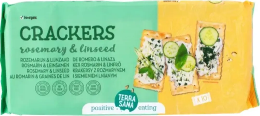 Terrasana Crackers Rozemarijn & Lijnzaad 250g
