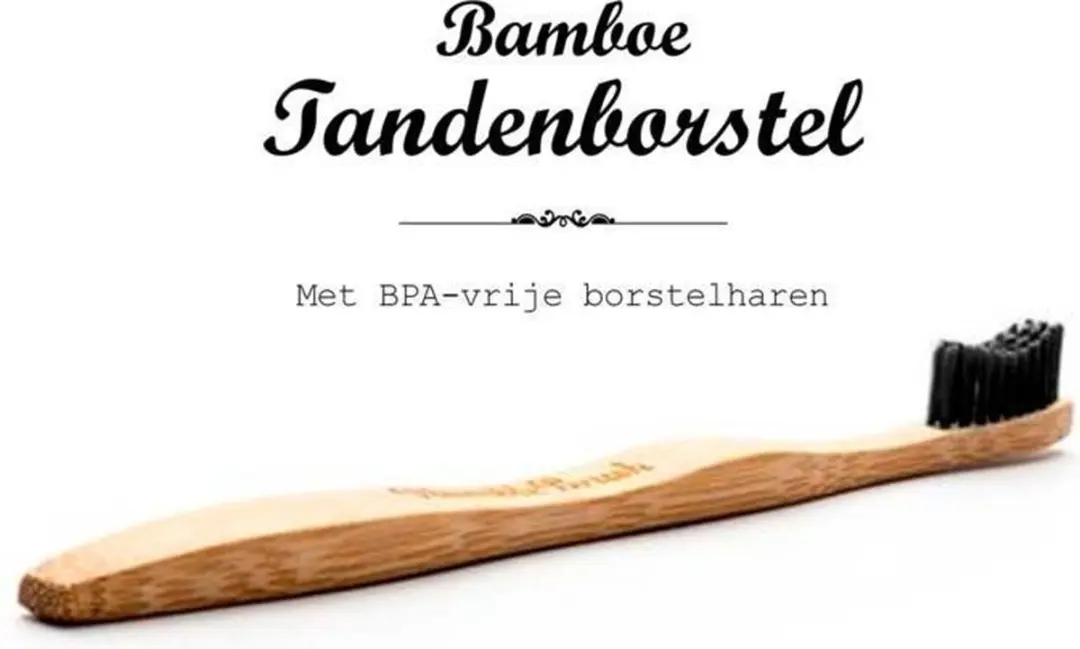Bamboe Tandenborstel Zwart - 1 Stuk