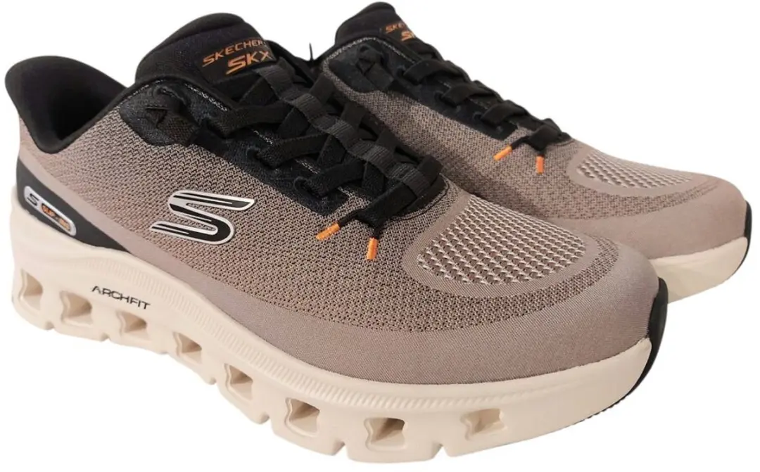 Skechers Instapper Hands-Free Slip-Ins 233110 Arch Fit Glide Step Pro - Taupe/Zwart - afbeelding 6 van 6