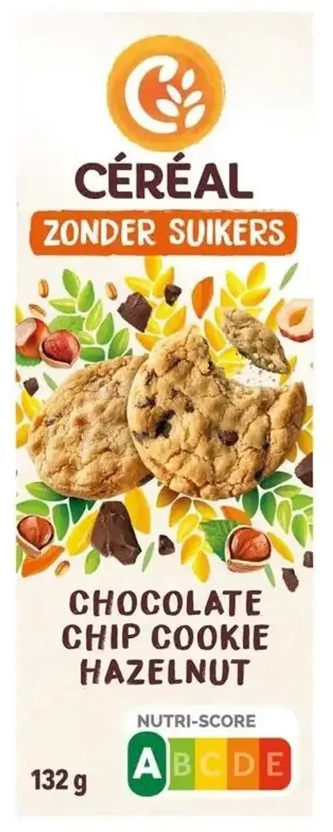 Cereal Chocolate Chip Cookie Hazelnoot 130g - afbeelding 2 van 2