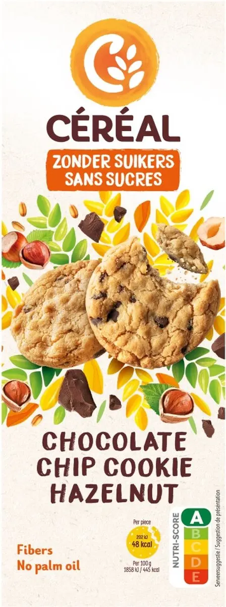Cereal Chocolate Chip Cookie Hazelnoot 130g