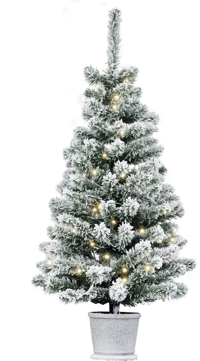 HOMCOM Kerstboom Metaal, Kunststof Diameter 40 x 90H cm Groen