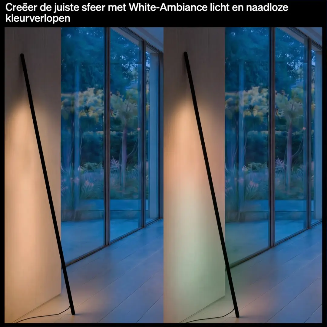 Philips Hue Signe Tube Vloerlamp - RGBW - Zwart - afbeelding 4 van 6
