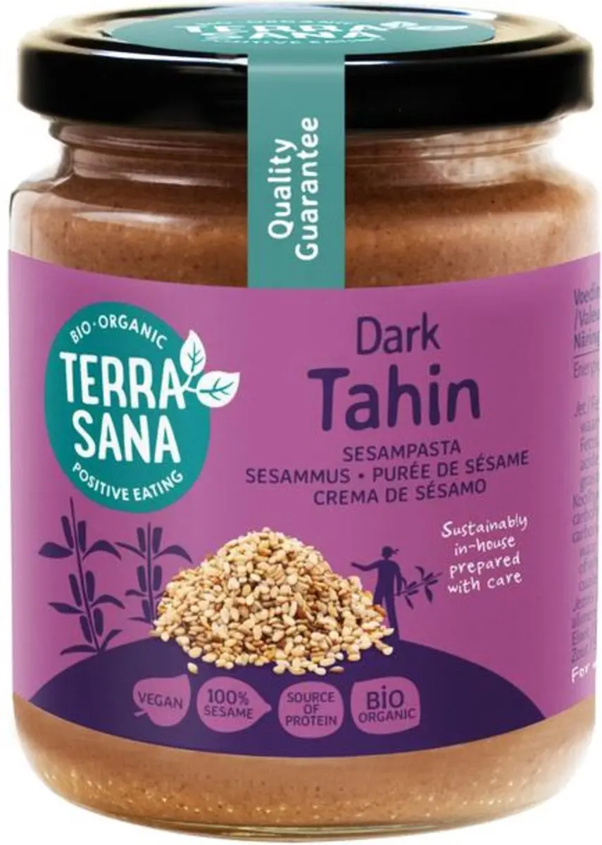 Terrasana Tahin Sesampasta Donker Zoutloos 250g