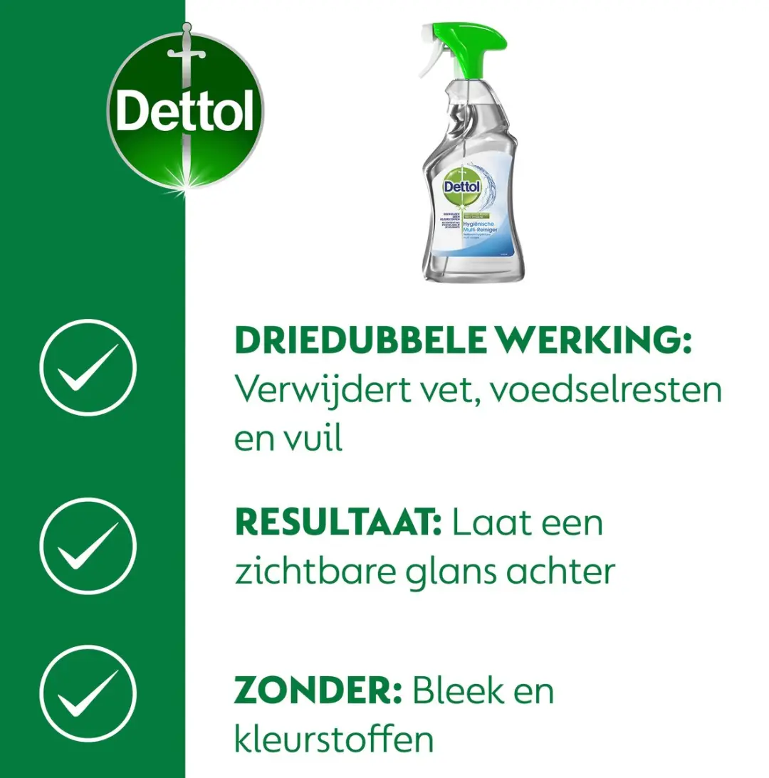 Dettol Allesreiniger Spray Power & Fresh 500ml - afbeelding 4 van 6