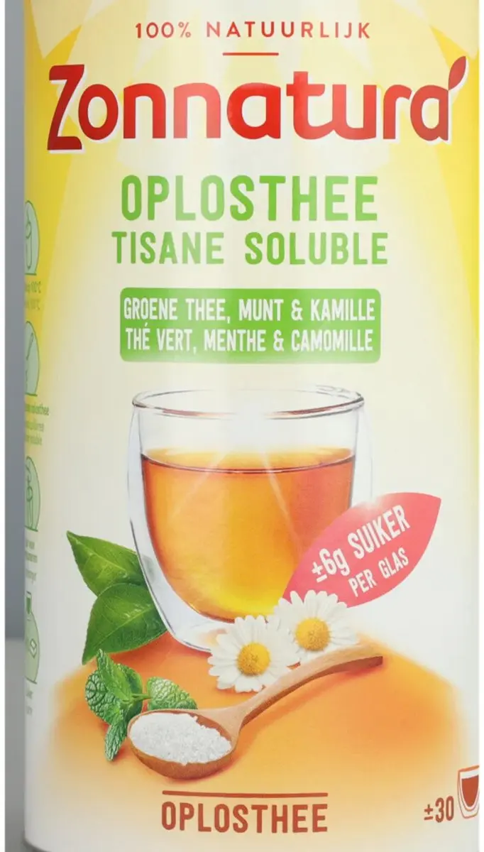 Zonnatura Oplosthee Groene Thee Munt & Kamille 200g