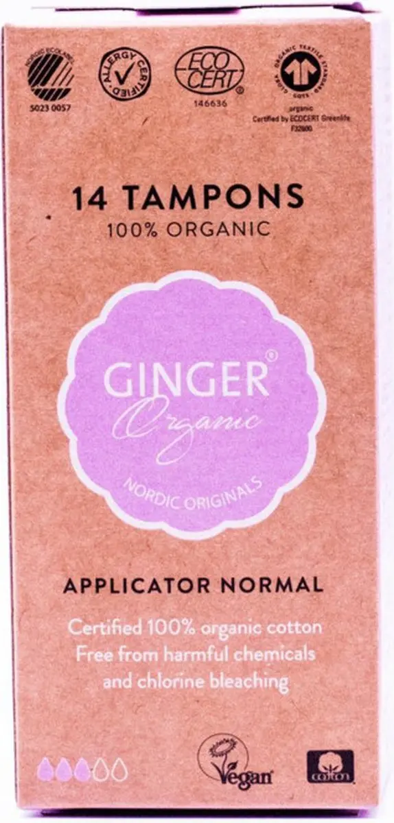Ginger Organic Tampons Normaal - 1 Stuk