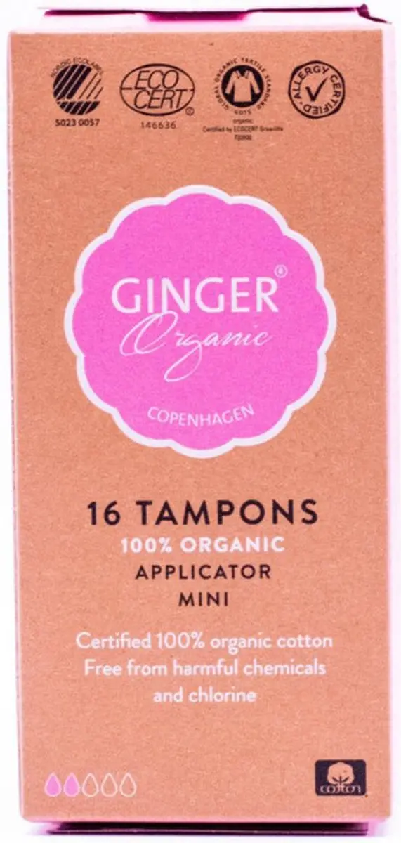 Ginger Organic Tampons Mini - 16 Stuks