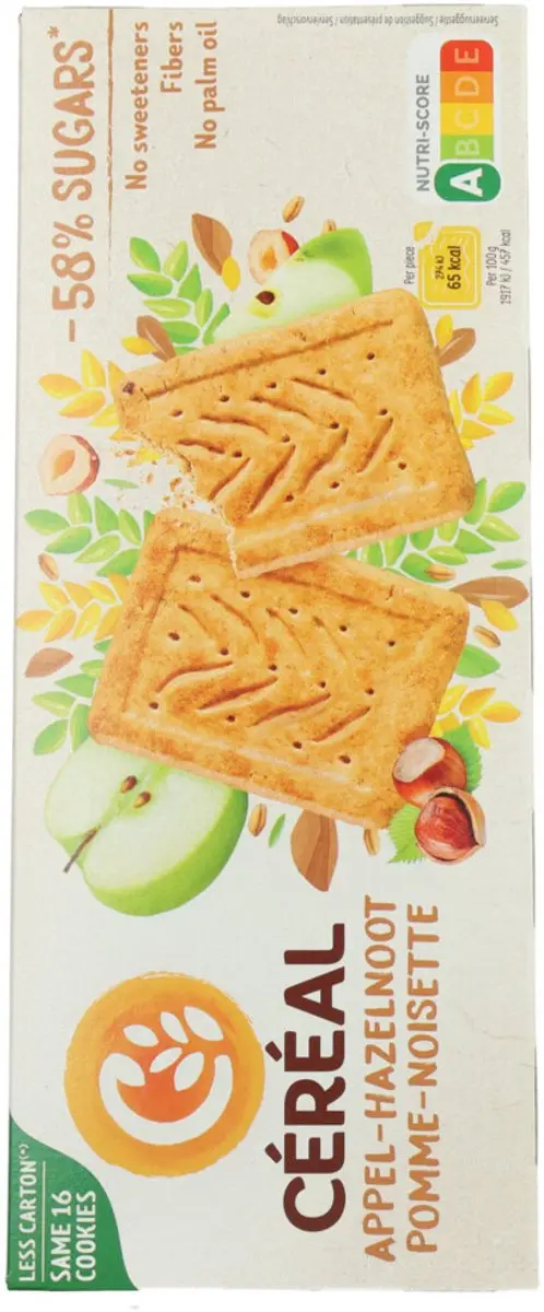 Cereal Koekjes Appel-Hazelnoot 230g