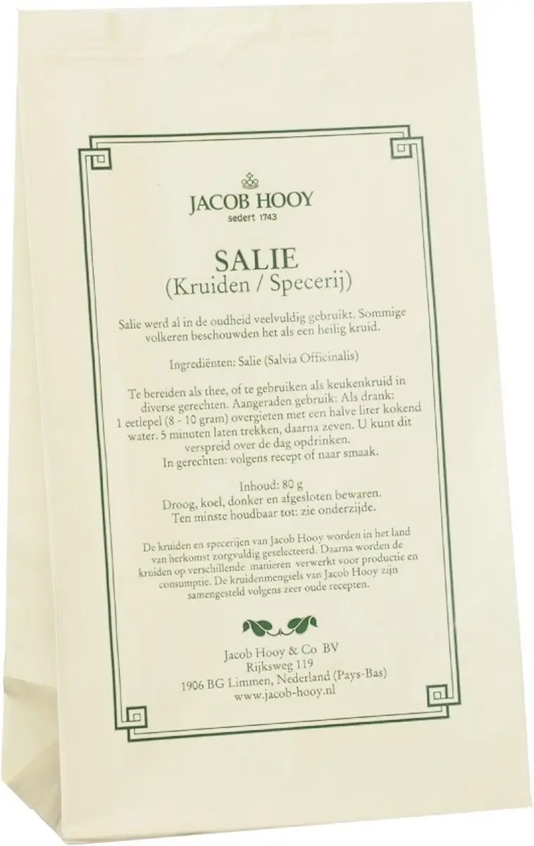 Jacob Hooy Salie Gesneden 80g