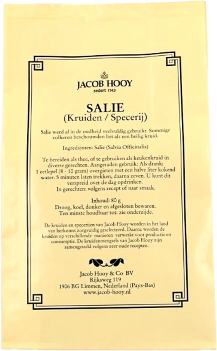 Jacob Hooy Salie Gesneden 80g