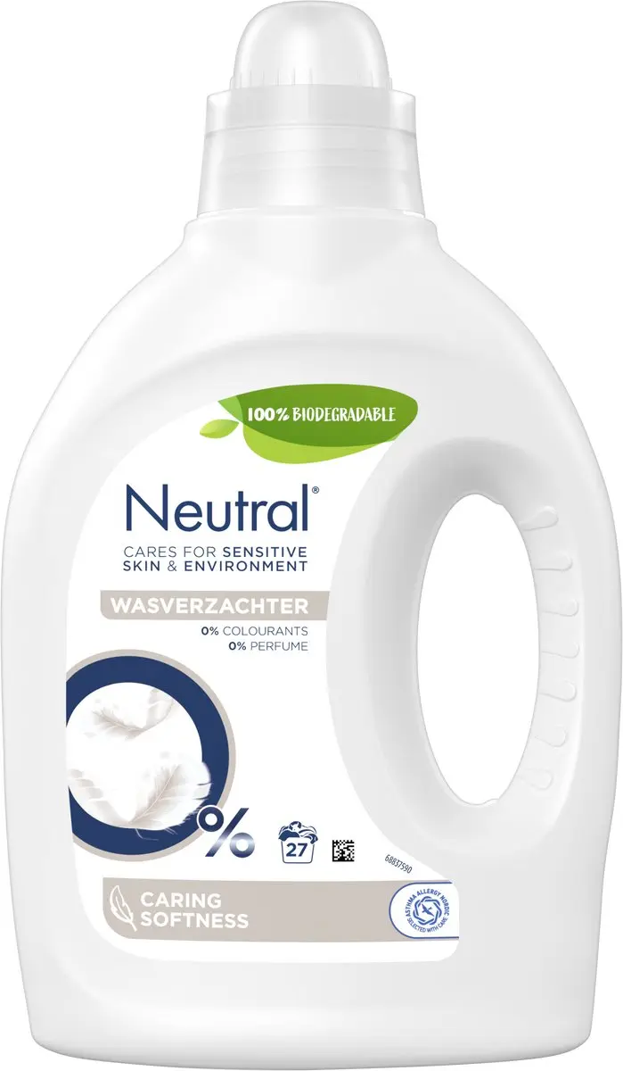 Neutral Parfumvrij Wasverzachter 0.75L - 27 Wasbeurten - afbeelding 2 van 6