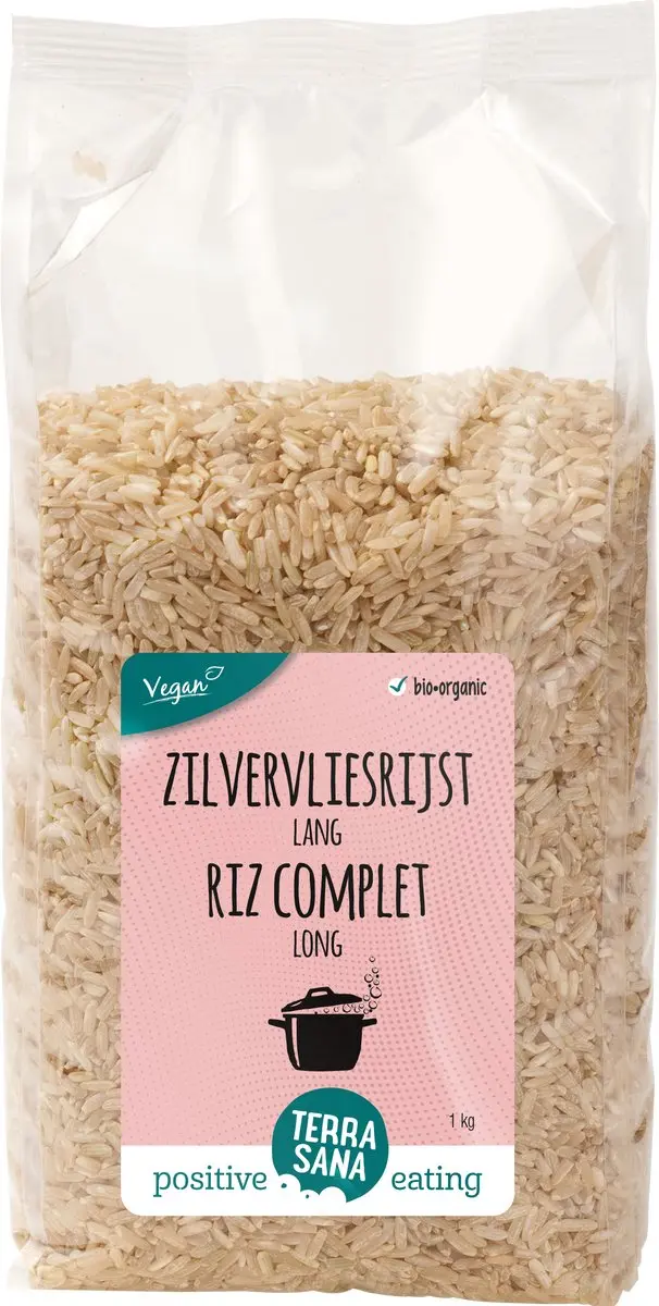 Terrasana Zilvervliesrijst Lang Bio 1000g